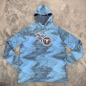 Tennessee Titans NFL Team Apparel Hoodie Mens XL Blue Graphic Logo Pullover